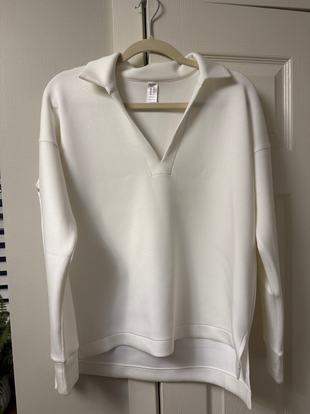 SPANX Air Essentials White V-Neck Pullover